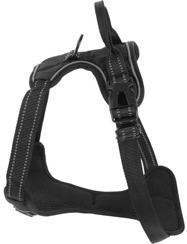 MAJORMENCH Verstellbarer Hundesport Brustgurt für Kamera mit Gepolstertem Oxford und Mesh Stoff Waschbar Geeignet für Spielende Hunde und Hundeschwimmen Schwarz Größe L