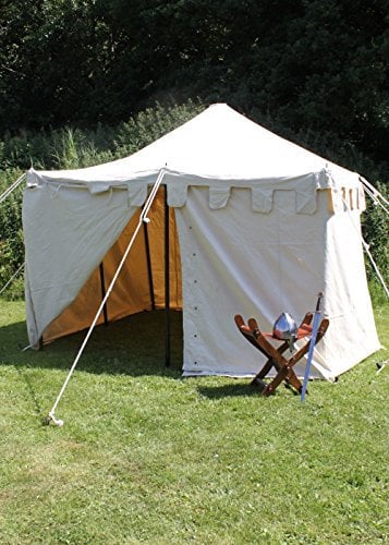 Ritterzelt Herold, 3 x 3 m, 350 GSM, rot/blau