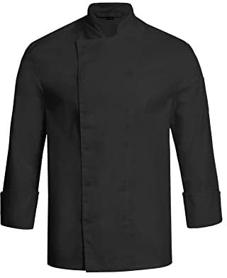 GREIFF Gastro Moda Herren Cuisine Basic Kochjacke Regular Fit Schwarz Modell 5580 Größe L