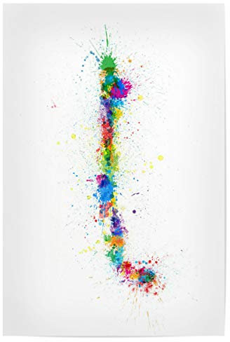 artboxONE Poster 30x20 cm Reise Chile Paint Splashes Map - Bild Chile map Chile Chile map