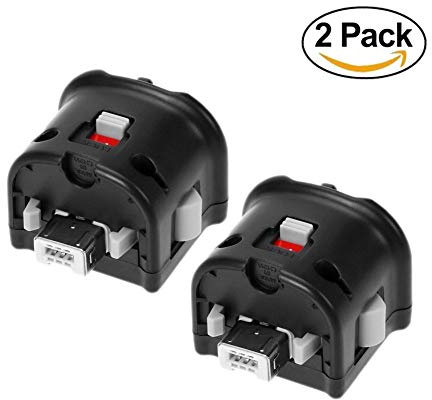 2X Motion Plus Adaptateur pour NINTENDO Wii Remote Blanc COOLEAD (Noir)