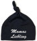 Schnoschi Babymütze in schwarz mit Mamas Liebling hochwertig Bestickt/gestickt