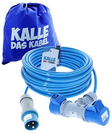 CEE Verlängerung KALLE Blue EXTREME 2,5mm² mit 2-fach-Kupplung 25 Meter