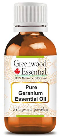 Greenwood Essential Huile essentielle de géranium naturelle (Pelargonium graveolens) distillée à la vapeur 5 ml