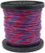 WITTKOWARE YV Schaltdraht, 2x0,6mm, verseilt, Kupfer verzinnt, 100m Draht auf 125mm Kunststoffspule, Adernfarben rot/blau
