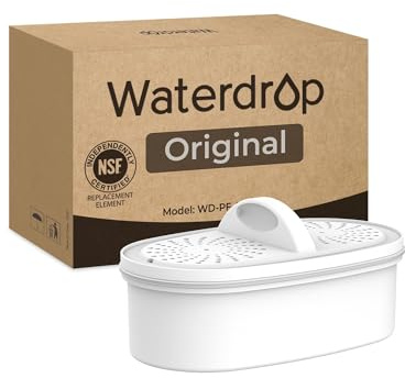 Waterdrop WD-PF-01A Plus NSF Certified Replacement Filters for All Waterdrop Jug Filtration System, Last Up to 3 Months or 757 Liters (1)