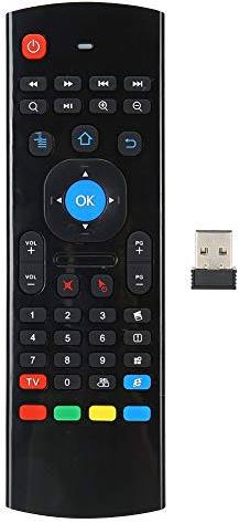 2.4G kabellose Air Mouse Motion Sensing Fernbedienung mit 6-Achsen-Gyroskop G-Sensor Infrarot-Lernfunktion Volltastatureingabe für TV PC Projektor