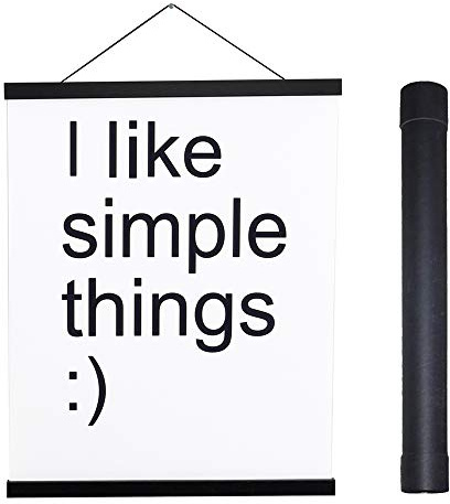 Sanauto A2 Magnetischer Poster-Aufhängerrahmen, heller Holzrahmen-Aufhänger für Foto-Picutre, Leinwand, Kunstwerk, große Größe, Wandkarten-Druck, Wandbehang (42 cm/16,5 Zoll), Schwarz