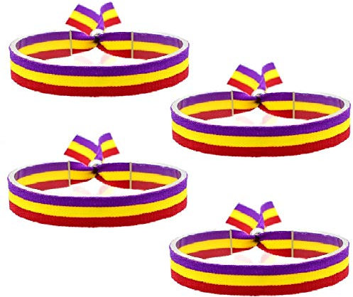 BDM - Pulsera de la bandera de la República ajustable. - 4 Unidades