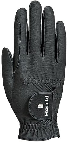 Roeckl Sports Reithandschuh ROECK-Grip PRO, Unisex Sommer Handschuh, Schwarz 6.5