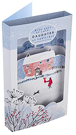 Hallmark Weihnachtskarte für Tochter – klassisches 3D-Design