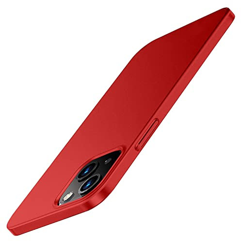 Galful iPhone 13 Case 6.1 inch, Ultra Thin Matte Cover Lightweight Hard PC Cover Slim Protective Compatible for iPhone 13 Basic Bumper Phone Case red