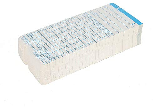 Monatliche Karten Stempelkarten 250pcs für Stempeluhr Anwesenheitsrecorder Stechuhr Karten Zeitkarten Organizer Büro Aufbewahrungszubehör Zeiterfassung Anwesenheitsnachweis orange Blaue Karte