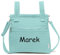 Bolsa Panera Para Carrito de Bebé Personalizada – Bolsa Talega para Carrito de Bebé con Nombre - Piqué Waffle - Piqué Gofre - Handmade - Hecho en España - Nenel (Verde Agua)