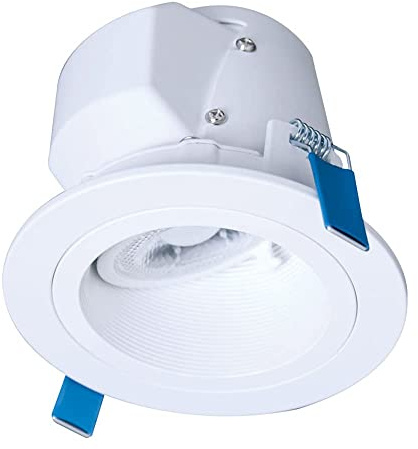 HALO RLS 4-in Adjustable Recessed LED Downlight for Any Sloped Ceiling w/Selectable Color Temperatures - White - RLS4099FS1EWHDMR