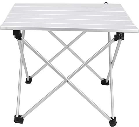 Aluminium Campingtisch Klappbarer Beistelltisch Faltbarer Tragbarer Campingtisch Klappbarer Campingtisch Camping Klapptisch Kleiner Campingtisch Klappbarer Campingtisch(Aluminum alloy natural trumpet)