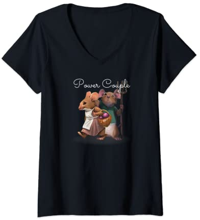 Damen Power Couple - Everdell Brettspiel T-Shirt mit V-Ausschnitt