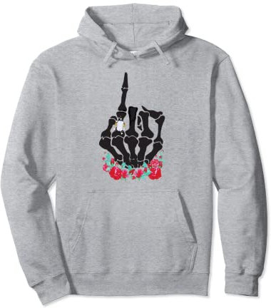 Totenkopf Cool Gothic Gothic Braut Hochzeit Verlobungsring Pullover Hoodie
