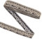 FINGERINSPIRE 9.1m 30mm Schwarz Gold Vintage Jacquard Band Borte Floral Blätter Muster Bestickte Gewebte Borte Ethno Stil Polyester Bänder Retro Stoff Borte Für Gardinen Dekoration