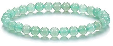 CrystalTears Green Avneturine Healing Crystal Bracelet 8mm Natural Gemstone Bead Bracelets for Women Quartz Crystal Stone Stretch Bracelet for Her Christmas Valentine' s Gifts