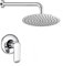 Set Doccia a Incasso Completo, Braccio e soffione 25 cm Ultra Slim con ugelli anticalcare, in Acciaio Cromo Lucido, Dalila