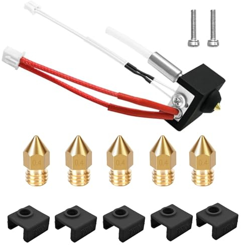 LANKEGU Hotend-Heizblock-Kit für Neptune 3 Pro, 3D-Druckerzubehör Hotend-Heizblock-Kit mit 5 Silikonsocken und 5 Düsen für Elegoo Neptune 3 Pro, Neptune 3 Plus
