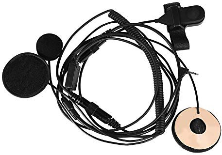 Bewinner PTT-Headset für Motorräder, Fahrräder & Geländefahrzeuge - Schwarz - Over-Ear - 2.5mm Klinke - Wasserfest - PTT am Lenker befestigbar - Für geschlossene Helme - Bewinner3t0oru9g8g
