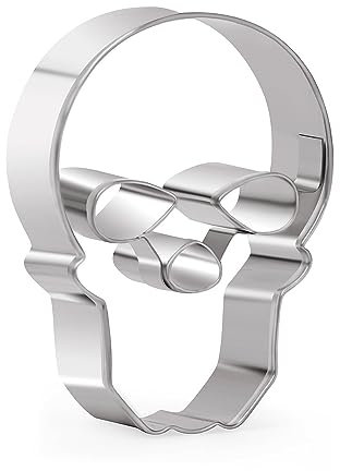 Halloween-Ausstechform Totenkopf zum Backen – Edelstahl, 7,5 cm