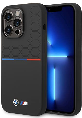 CG Mobile BMW M Silikonhülle für iPhone 15 Pro, Schwarz