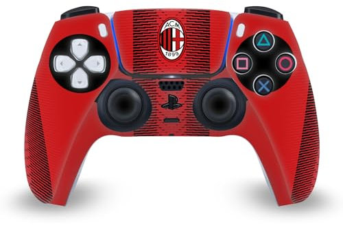 Head Case Designs Licenza Ufficiale AC Milan Home Kit per Stemma 2023/24 Vinile Frontalino Sticker Gaming Pelle Adesivo Compatibile con Sony Playstation 5 PS5 DualSense Controller
