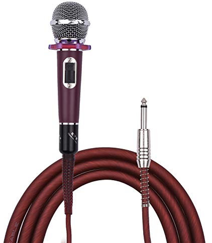 YIWENG microphone,Dynamic Handheld Cardioid Condenser Microphone Wired Mic 4.5m/15ft Cable 6.35mm Plug for Music Singing Karaoke Stage Live Performance,wired handheld microphone