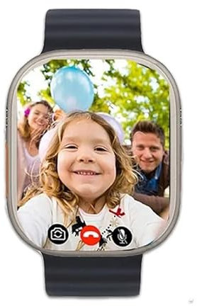 SUUNY 2023 Nuovo Smart Watch 4G GS37 4G Net 64G Rom Android GPS SIM Call S9 UL~ 840mAh Smart Watch anteriore e posteriore Doppia fotocamera 24/7 Monitoraggio del cuore per gli uomini (arancione)