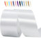 Weiß 50mm Satinband 23 Meter, Polyesterband, verschönern Sie Ihre Bastelarbeiten und Feiern, ideal für Geschenkverpackungen, Dekorationen, Hochzeitsautoband, Bänder zum Basteln