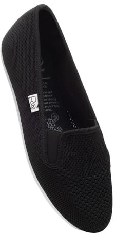 Rollasole Womens Trainers – Twilight - Black Folding Flat Shoes for Women – Stylish Foldable Slip on Trainer for Handbag, Everyday Use, Nights Out, Parties, Wedding, Summer Travel or Womens Gift