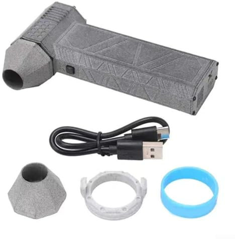 Stilvolles und kompaktes Turbo-Mini-Jetgebläse für schnelles Trocknen von Autos und für die Außenreinigung (graues Set)