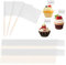 100 Stk Leere Zahnstocher Flaggen,Weiß Flagge Zahnstocher,Flaggenpicker,Zahnstocher Papierfähnchen,Weiße Fähnchen zum Beschriften,Cupcake Fähnchen,Klein DIY Cocktail Zahnstocher,für Buffet Käseplatte
