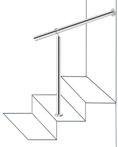 IBVIVIC Handlauf Edelstahl Handläufe für Außentreppen 80x90 cm Unterstützen Sie ältere Menschen und Kinder oder Menschen mit eingeschränkter Mobilität,Lieferung mit Montagezubehör und Montagewerkzeug