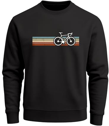 Neverless® Sweatshirt Herren Fahrrad Retro Print Minimalistisch Radfahren Outdoor Fashion Rundhals-Pullover Streetwear