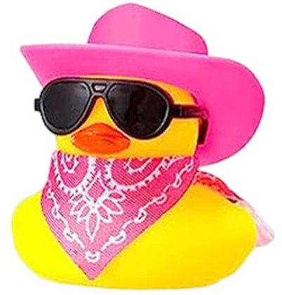 Paperella Da Cowboy Con Cappello, Galleggiante Giocattolo Da Bagno in Gomma, Papera per Cruscotto Auto, Doccia, Compleanno, Nuoto