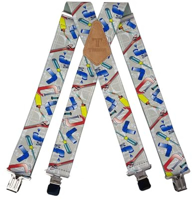 Tomahawk Heavy Duty Braces, Adjustable, Unisex Suspenders, Strong Clasp (Plumbers)