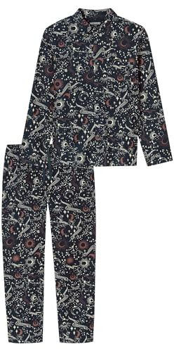 Schiesser Herren Schiesser Herren Schlafanzug Lang mit Knopfleiste Flanell - Nightwear Set Pyjamaset (1er Pack)