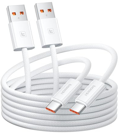 toocki Cable USB A vers USB C [2 Pièces 3 M] Nylon Câble USB C Charge Rapide, Cordon Données Type C pour iPhone 17 Pro Max/16/16 Pro Max/15 Série, Samsung S24 S23 Note 10, Huawei P60 / Mate 60, Honor