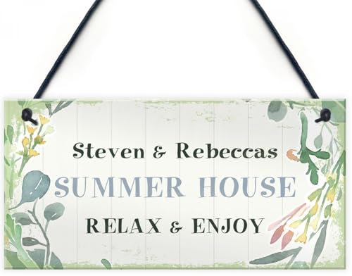 Signs Plaques Summer House Personalised Summer House Accessories Garden Sign House Decor