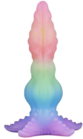 Wildolo Fantasy Silikon-Dildo, 9,84 Zoll Knotendildo mit Seestern-Saugnapf, im Dunkeln leuchtender Silikon-Dildo für Männer, Frauen und Paare