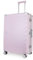 JLY Koffer aus 100% Polycarbonat, reißverschlusslos, TSA-Schloss, 4 Rollen, Aluminiumgriff, leicht, robust, ideal als Handgepäck oder Reisekoffer (Lavendel Violett, L (75cm 86L))
