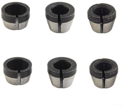 Juego de 2 piezas de conversión de portabrocas para máquinas de grabado, adecuado para recortar con adaptadores de 6 mm y 8 mm (6 piezas)