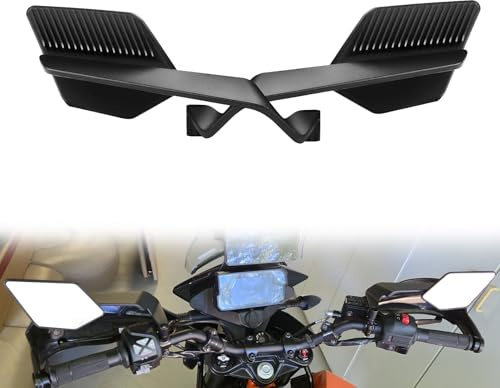 Motorrad Spiegel 360°schwenkbarer Seiten-Spiegel Supersport - Universell für Z400 Z650 Z900 Duke MT-07 MT-09 CB650 Naked Bikes