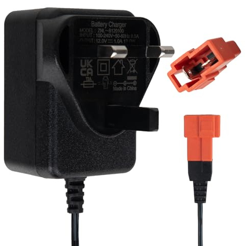 12V Battery Charger for Kids Ride On Cars, 12 Volt Charger with Square Plug