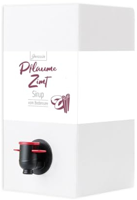 BIO Pflaume-Zimt-Sirup 350ml - Genüssle Gewürzsirup aus Langenargen am Bodensee - Winterlicher Pflaumen Sirup - natürlich ohne Zusatzstoffe, Größe:3 L