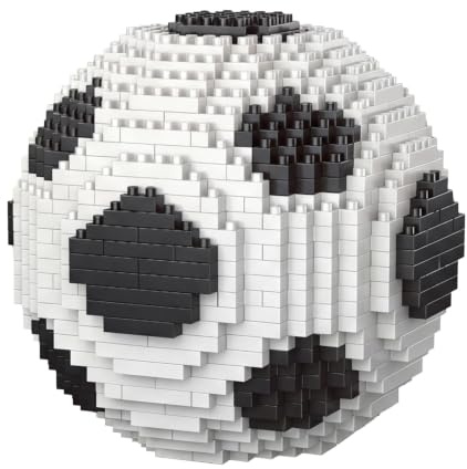 OHiZVZV 800 Teile Fußball Bauset, STEM Pädagogisches Spielzeug, 3D Puzzle Modell zum Zusammenbauen, Deko für Zuhause & Büro, Fussball Geschenkfür Erwachsene (Schwarz-Weiß)
